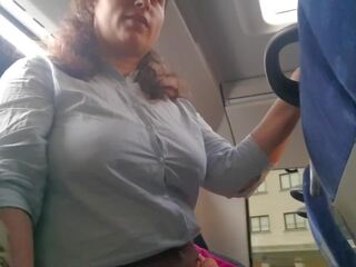 Voyeur Seduces MILF to Suck&jerk His Dick in Bus: Amateur Porn feat. ExpressiaGirl