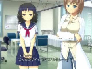 3D hentai schoolgirl gets big boobs pumped