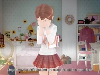 Uskyldig anime søtnos viser undies opp skjørtet