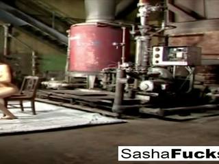 Seksual sasha lives out her fantasies in the boiler room