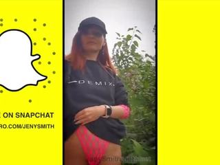 Jeny Smith's Sexy Private Videos in Snapchat. Public Flashing