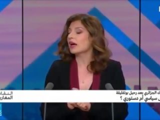 Sexy Arab Journalist Rajaa Mekki Jerk off Challenge.