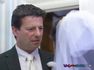 Seksi pengantin perempuan simony berlian mendapat kacau oleh digantung groomsman