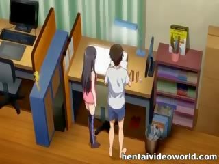 Hentai tối tóc trong ngựa con công việc hentai khiêu dâm