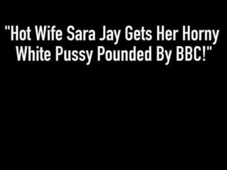 Nxehtë bashkëshorte sara jay merr të saj i eksituar e bardhë pidh njëpasnjëshëm nga bbc!