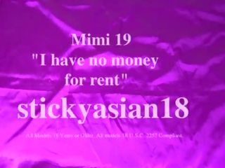 Stickyasian18 枯瘦 咪咪 19 pays 該 租金